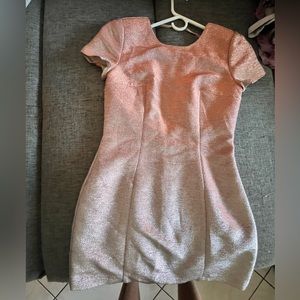 Shiny Pink shimmer dress from express size 6 NWT